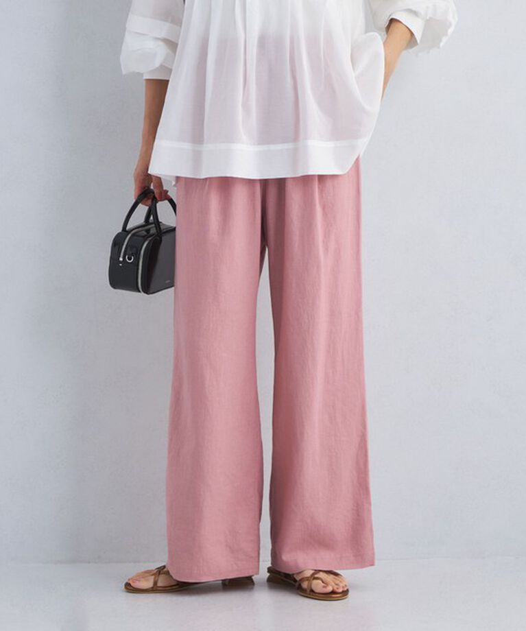UNITED ARROWS green label relaxing「［size SHORT/TALLあり］BREEZE LINEN ブリーズリネン ワイド パンツ」|その他|PINK