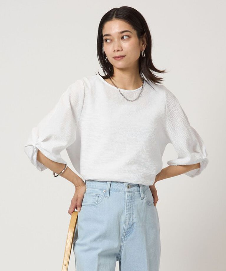 UNITED ARROWS green label relaxing「サッカー タックスリーブ プルオーバー カットソー -UVカット-」|Tシャツ・カットソー|OFF WHITE