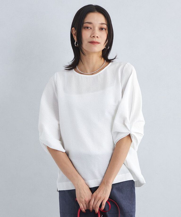 UNITED ARROWS green label relaxing「サッカー タックスリーブ プルオーバー カットソー -UVカット-」|Tシャツ・カットソー|