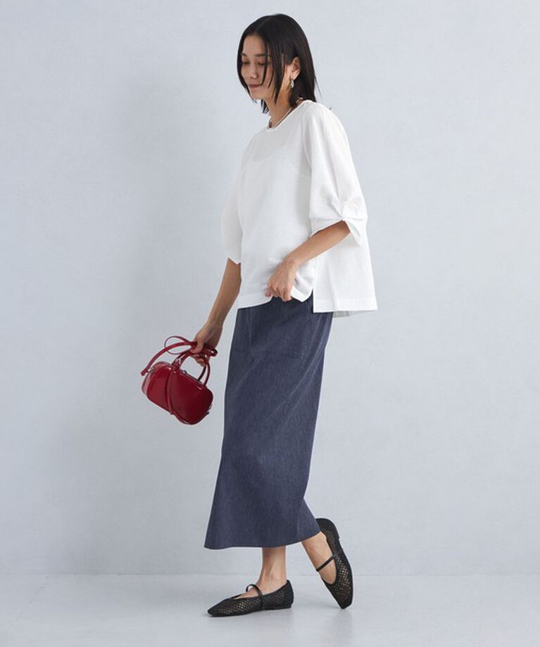 UNITED ARROWS green label relaxing「サッカー タックスリーブ プルオーバー カットソー -UVカット-」|Tシャツ・カットソー|