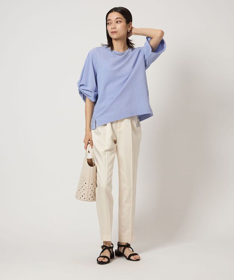 UNITED ARROWS green label relaxing「サッカー タックスリーブ プルオーバー カットソー -UVカット-」|Tシャツ・カットソー|