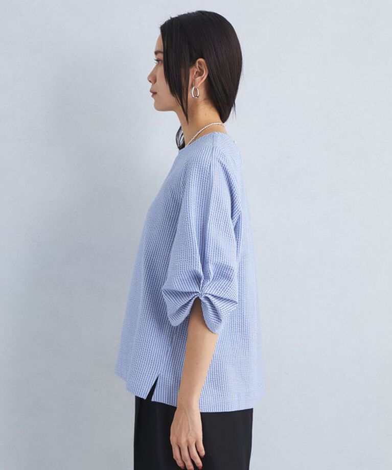 UNITED ARROWS green label relaxing「サッカー タックスリーブ プルオーバー カットソー -UVカット-」|Tシャツ・カットソー|