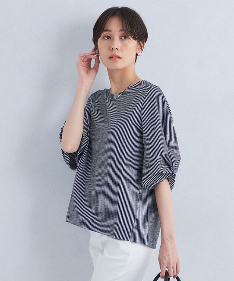 UNITED ARROWS green label relaxing「サッカー タックスリーブ プルオーバー カットソー -UVカット-」|Tシャツ・カットソー|