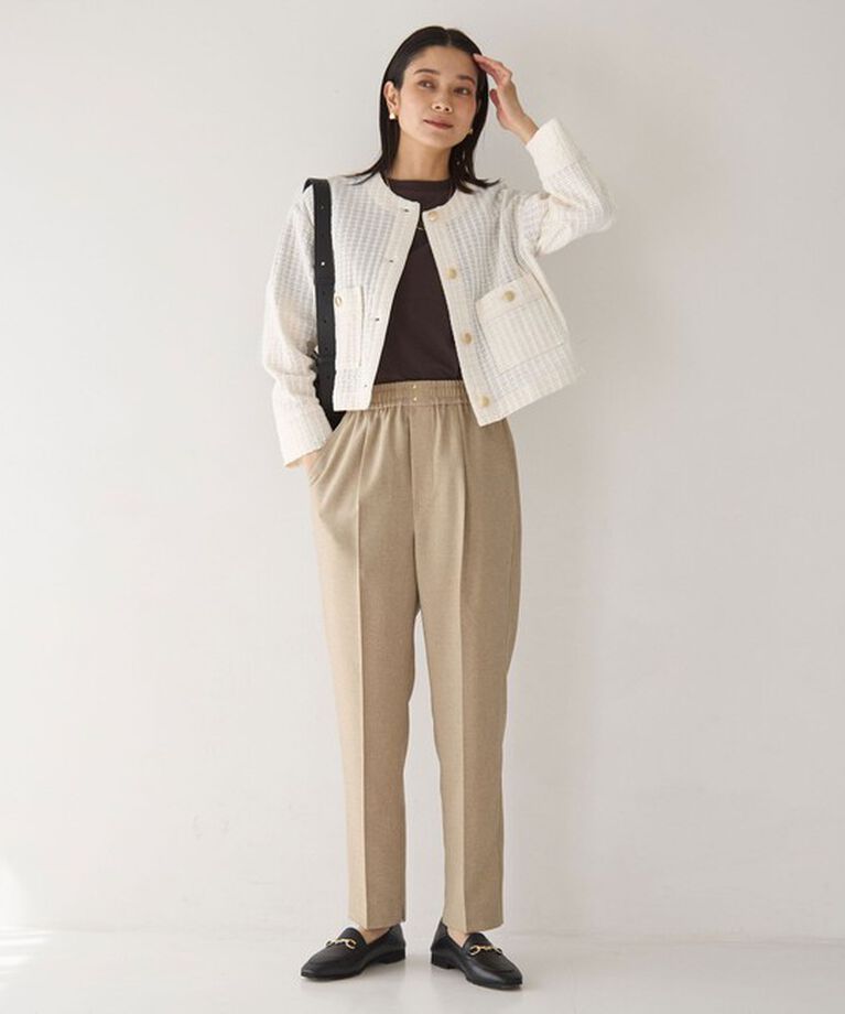 UNITED ARROWS green label relaxing「カラミ レース ノーカラー ジャケット」|ノーカラージャケット|