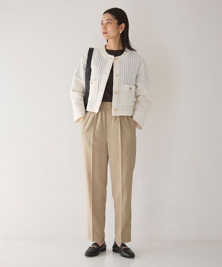 UNITED ARROWS green label relaxing「カラミ レース ノーカラー ジャケット」|ノーカラージャケット|