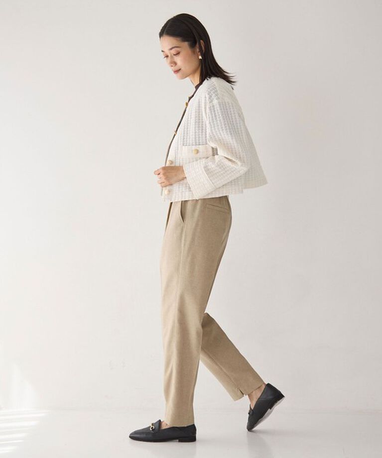 UNITED ARROWS green label relaxing「カラミ レース ノーカラー ジャケット」|ノーカラージャケット|
