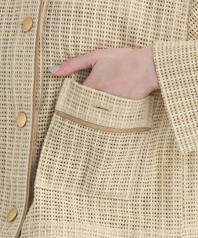 UNITED ARROWS green label relaxing「カラミ レース ノーカラー ジャケット」|ノーカラージャケット|