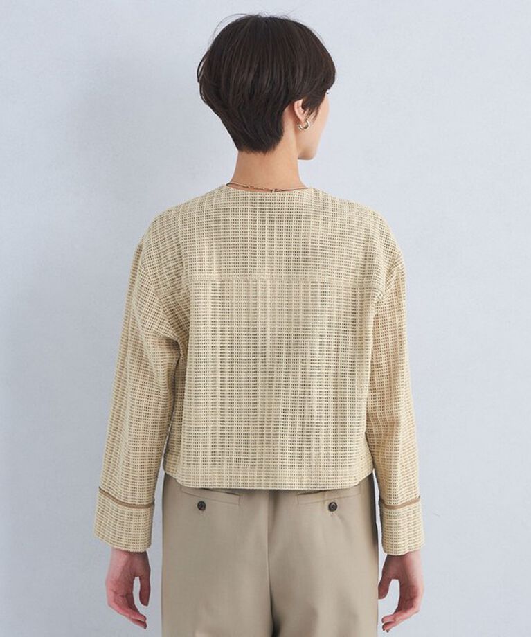 UNITED ARROWS green label relaxing「カラミ レース ノーカラー ジャケット」|ノーカラージャケット|