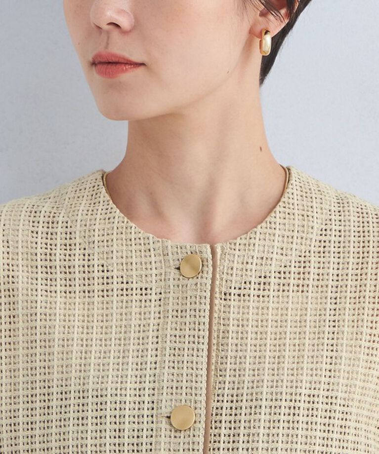 UNITED ARROWS green label relaxing「カラミ レース ノーカラー ジャケット」|ノーカラージャケット|