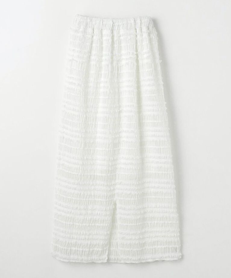 UNITED ARROWS green label relaxing「＜at ease＞シアー フリル スカート」|タイト|