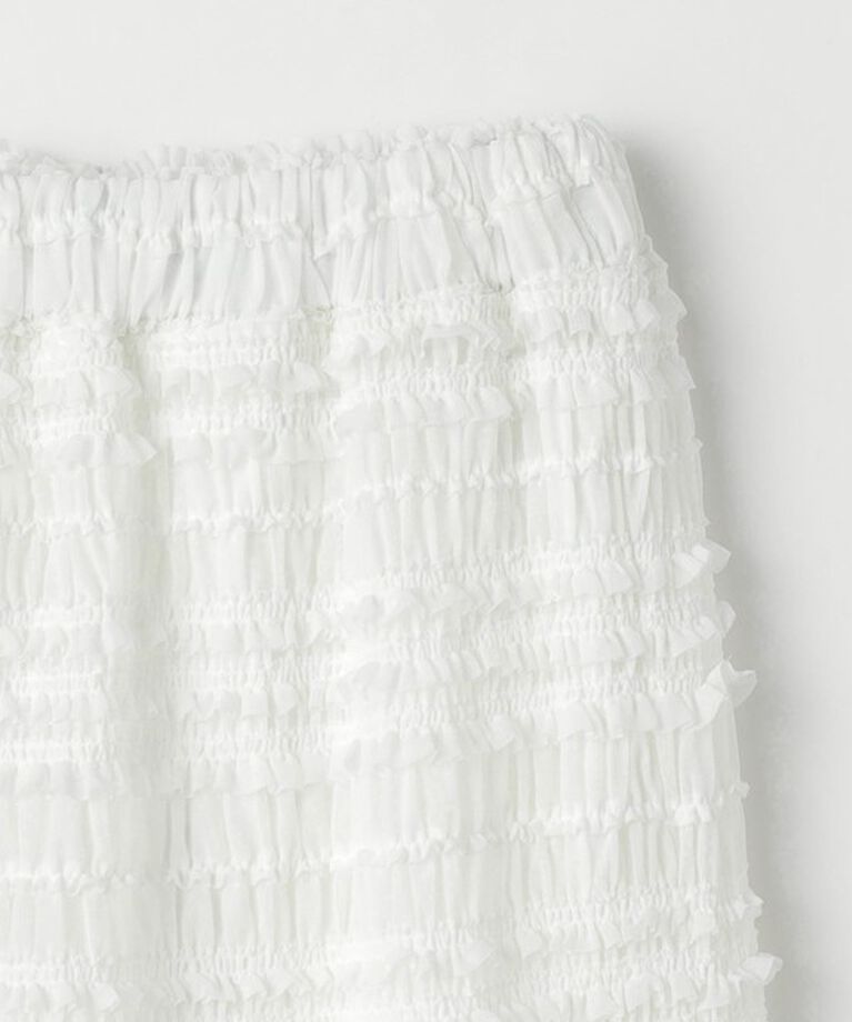 UNITED ARROWS green label relaxing「＜at ease＞シアー フリル スカート」|タイト|