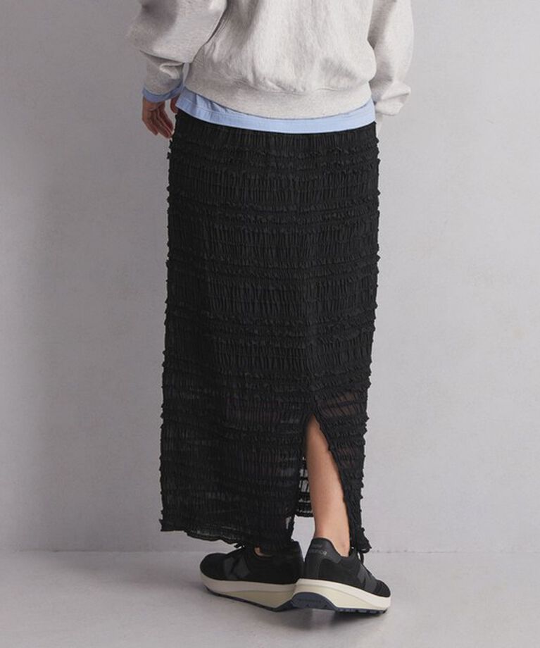 UNITED ARROWS green label relaxing「＜at ease＞シアー フリル スカート」|タイト|