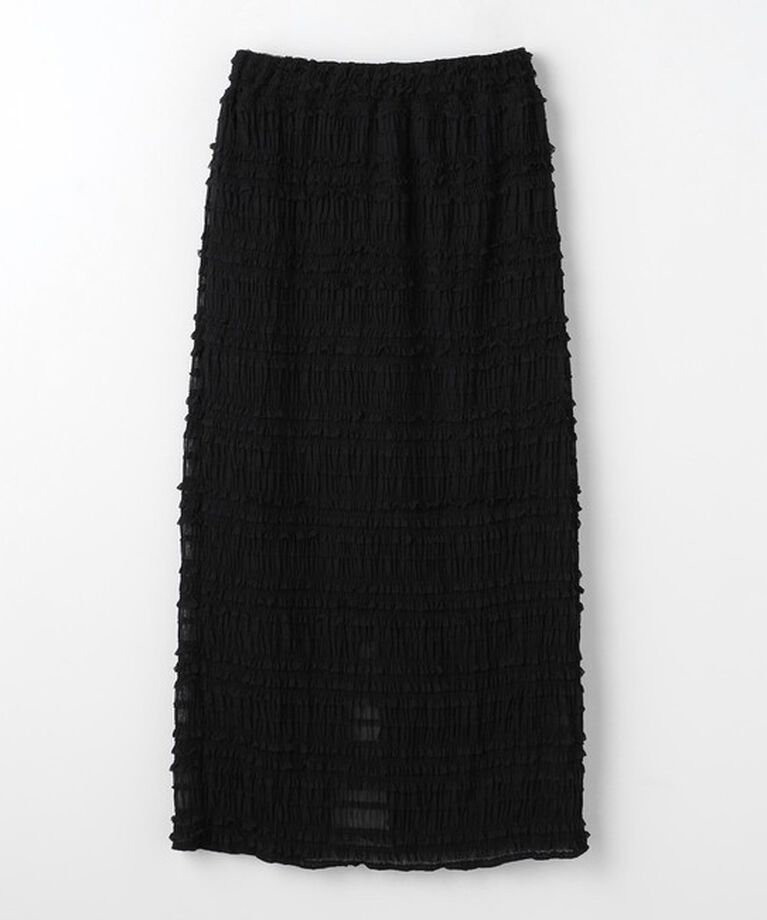 UNITED ARROWS green label relaxing「＜at ease＞シアー フリル スカート」|タイト|