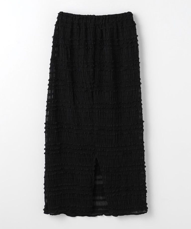 UNITED ARROWS green label relaxing「＜at ease＞シアー フリル スカート」|タイト|