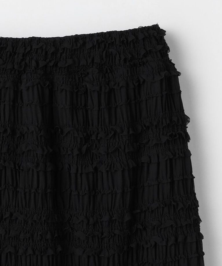 UNITED ARROWS green label relaxing「＜at ease＞シアー フリル スカート」|タイト|