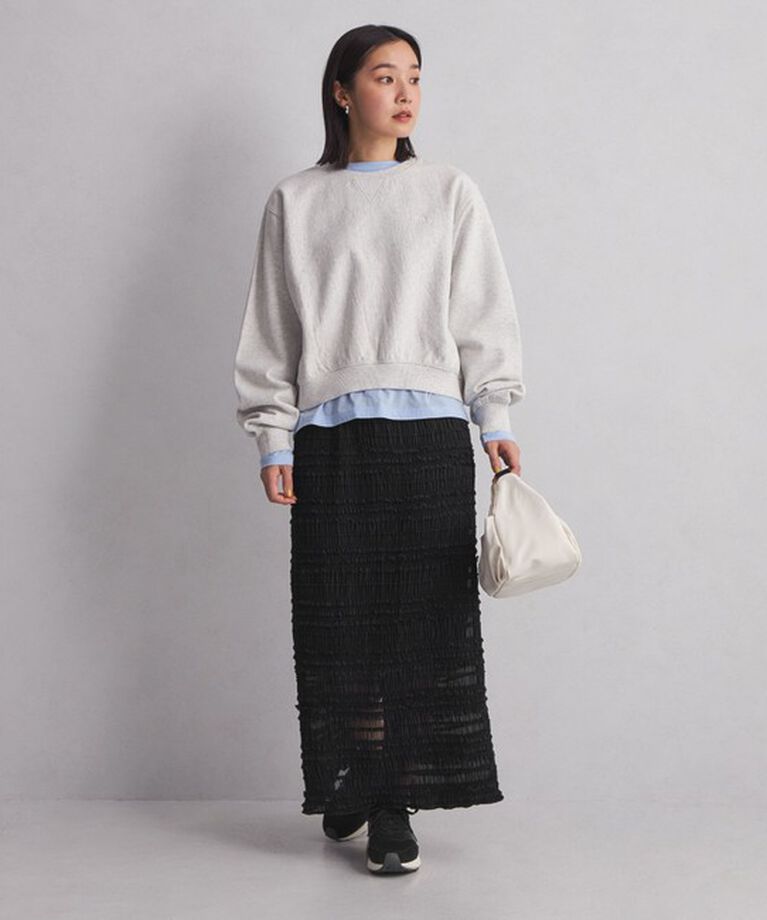 UNITED ARROWS green label relaxing「＜at ease＞シアー フリル スカート」|タイト|