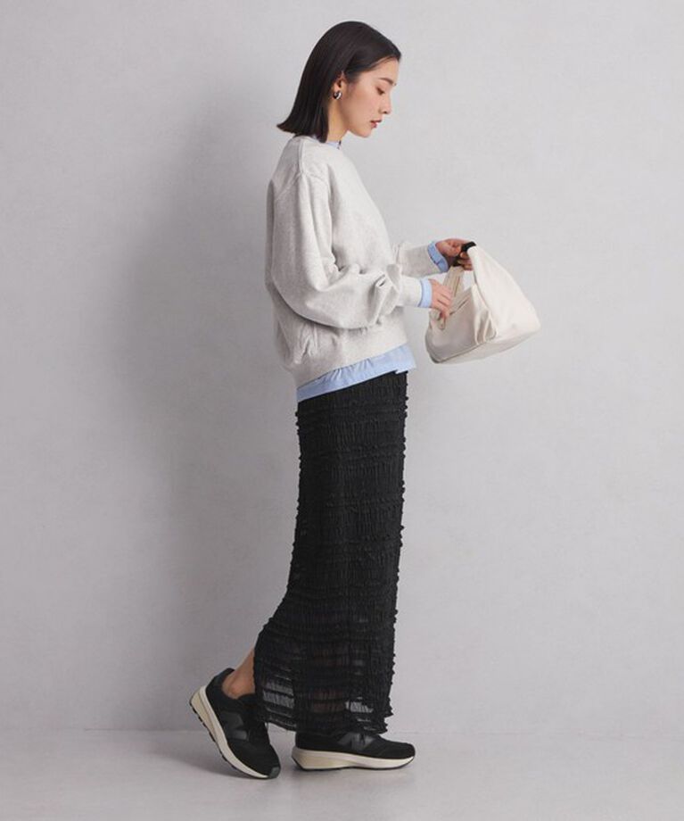 UNITED ARROWS green label relaxing「＜at ease＞シアー フリル スカート」|タイト|