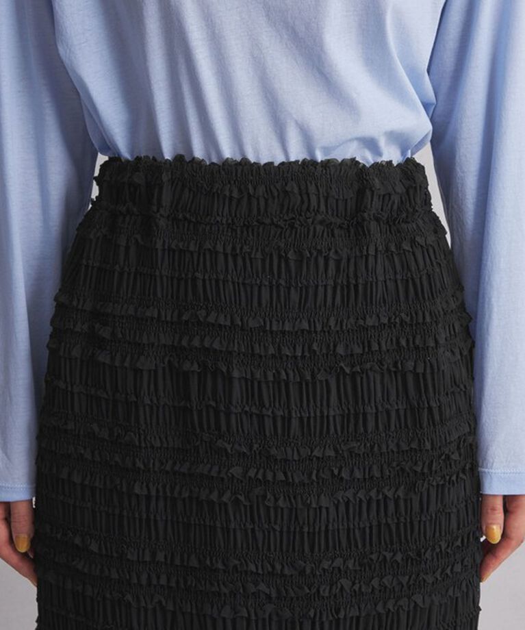 UNITED ARROWS green label relaxing「＜at ease＞シアー フリル スカート」|タイト|