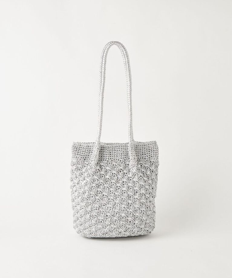 UNITED ARROWS green label relaxing「メタリックヤーン レーシー トートバッグ」|トートバッグ|SILVER