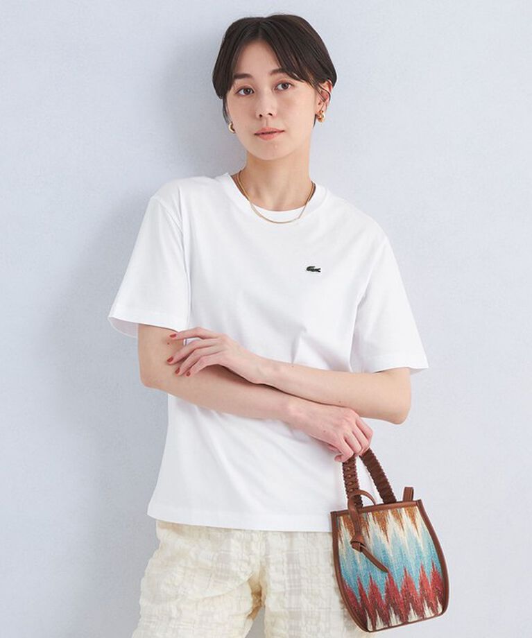 UNITED ARROWS green label relaxing「＜LACOSTE＞ワンポイント ソフトタッチ Tシャツ」|Tシャツ・カットソー|OFF WHITE