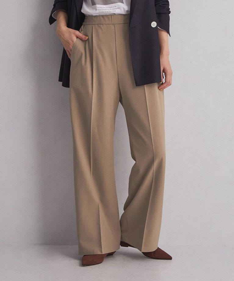 UNITED ARROWS green label relaxing「【WEB限定】＜at ease＞オルマイ ワイド パンツ -マシンウォッシャブル・ストレッチ・帯電防止-」|その他|BEIGE