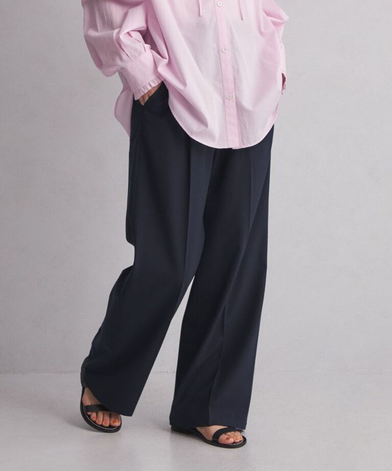 UNITED ARROWS green label relaxing「【WEB限定】＜at ease＞オルマイ ワイド パンツ -マシンウォッシャブル・ストレッチ・帯電防止-」|その他|NAVY