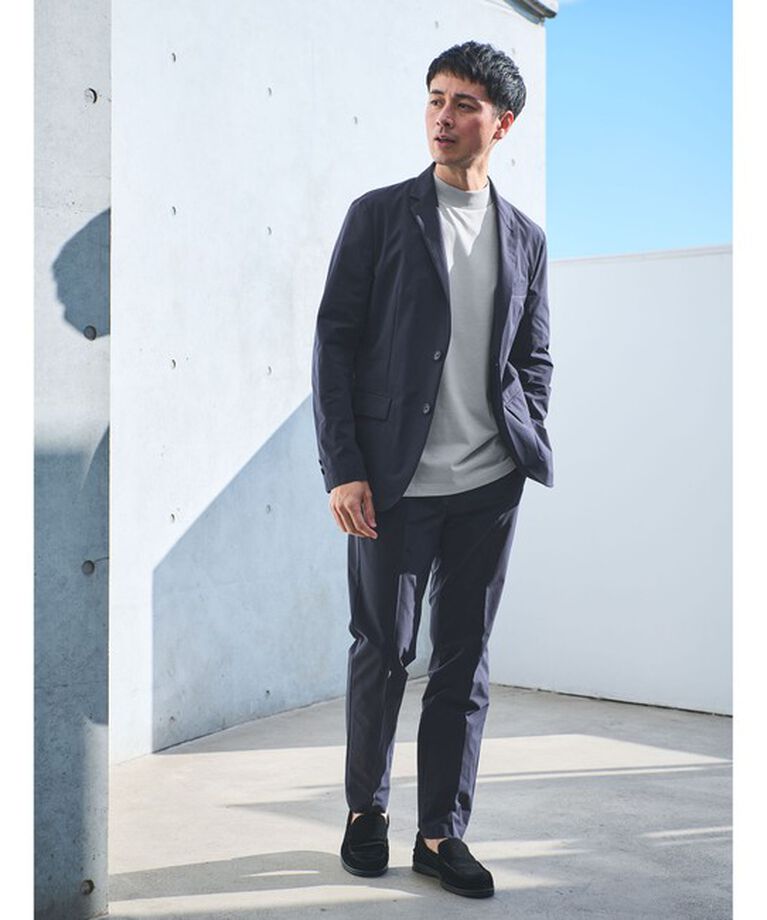 UNITED ARROWS green label relaxing「【WEB限定】JUST fit TEXBRID(R) ナロー セットアップ ジャケット＆パンツ -2WAYストレッチ・撥水-」|テーラードジャケット|NAVY