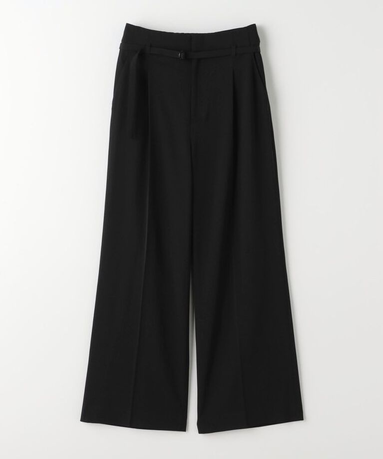 UNITED ARROWS green label relaxing「サラフール ベルト ワイド パンツ -マシンウォッシャブル・ストレッチ・UVカット-」|スラックス|