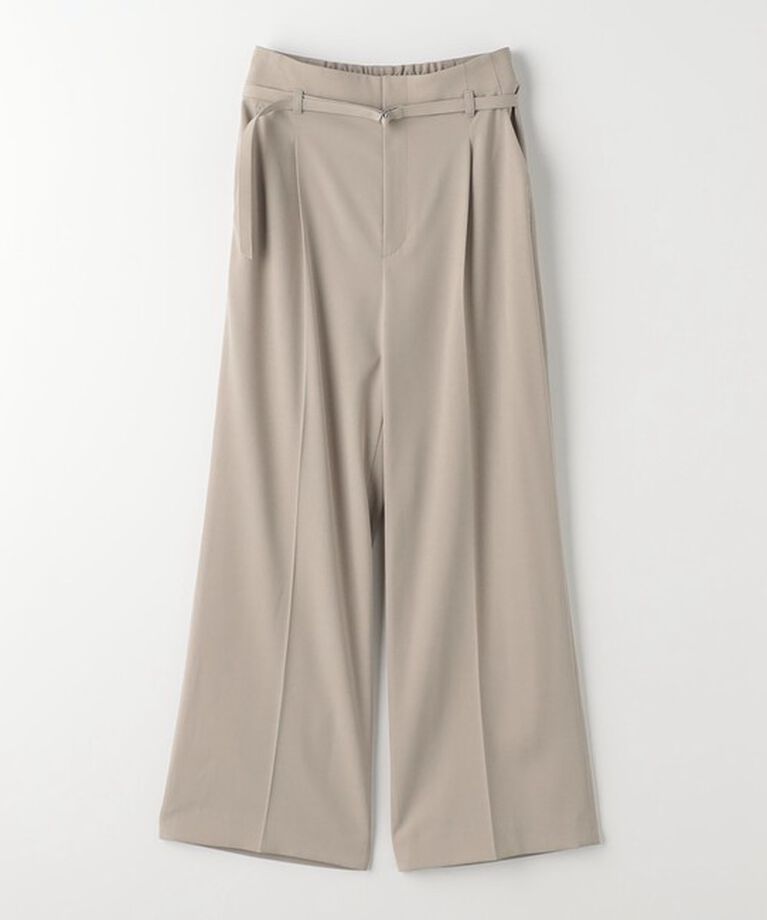 UNITED ARROWS green label relaxing「サラフール ベルト ワイド パンツ -マシンウォッシャブル・ストレッチ・UVカット-」|スラックス|