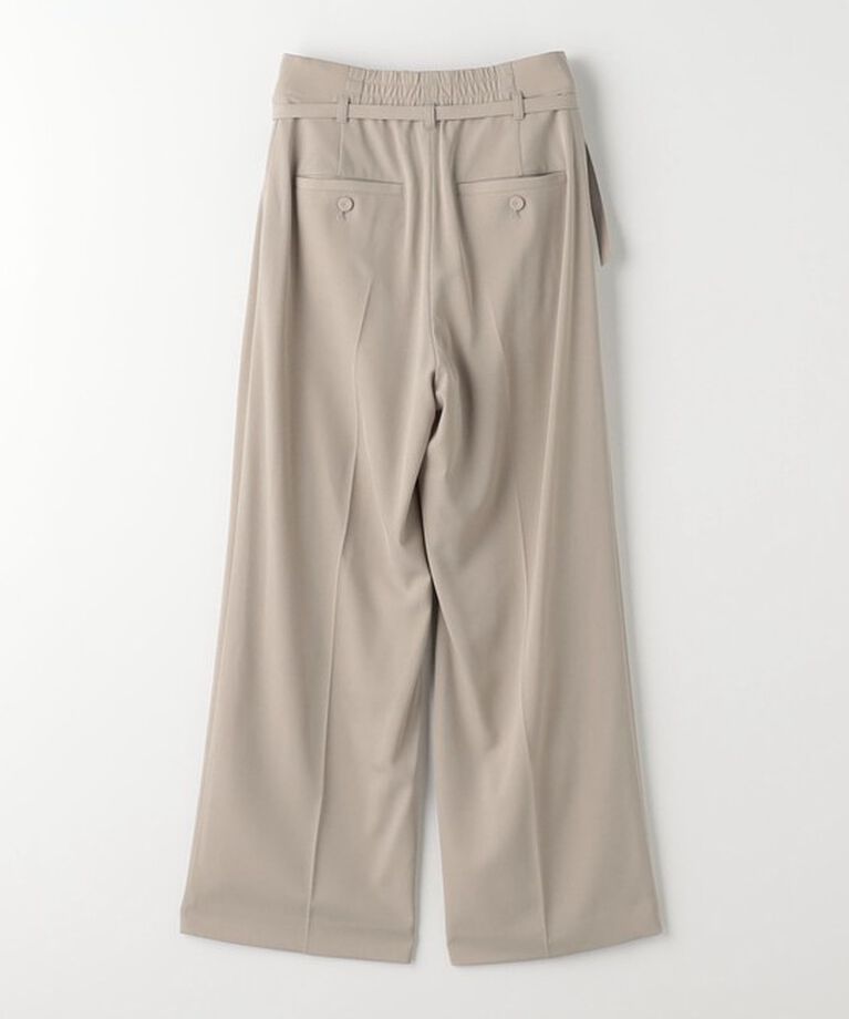 UNITED ARROWS green label relaxing「サラフール ベルト ワイド パンツ -マシンウォッシャブル・ストレッチ・UVカット-」|スラックス|
