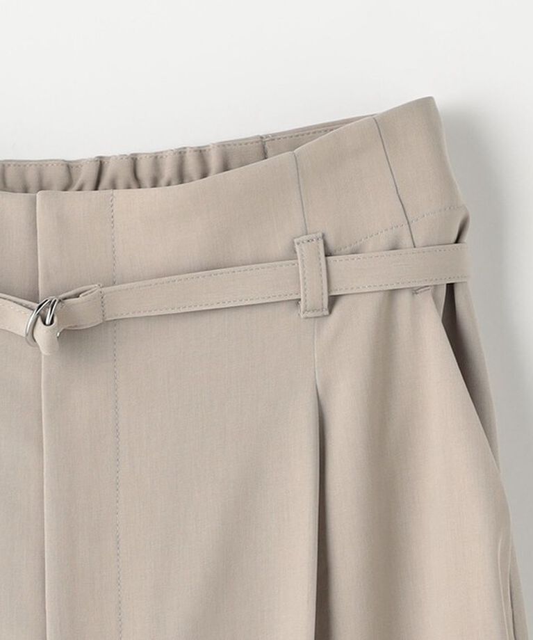 UNITED ARROWS green label relaxing「サラフール ベルト ワイド パンツ -マシンウォッシャブル・ストレッチ・UVカット-」|スラックス|