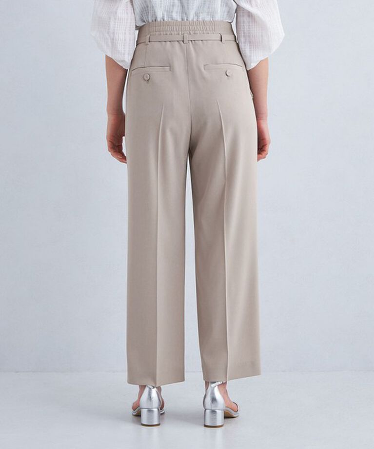 UNITED ARROWS green label relaxing「サラフール ベルト ワイド パンツ -マシンウォッシャブル・ストレッチ・UVカット-」|スラックス|