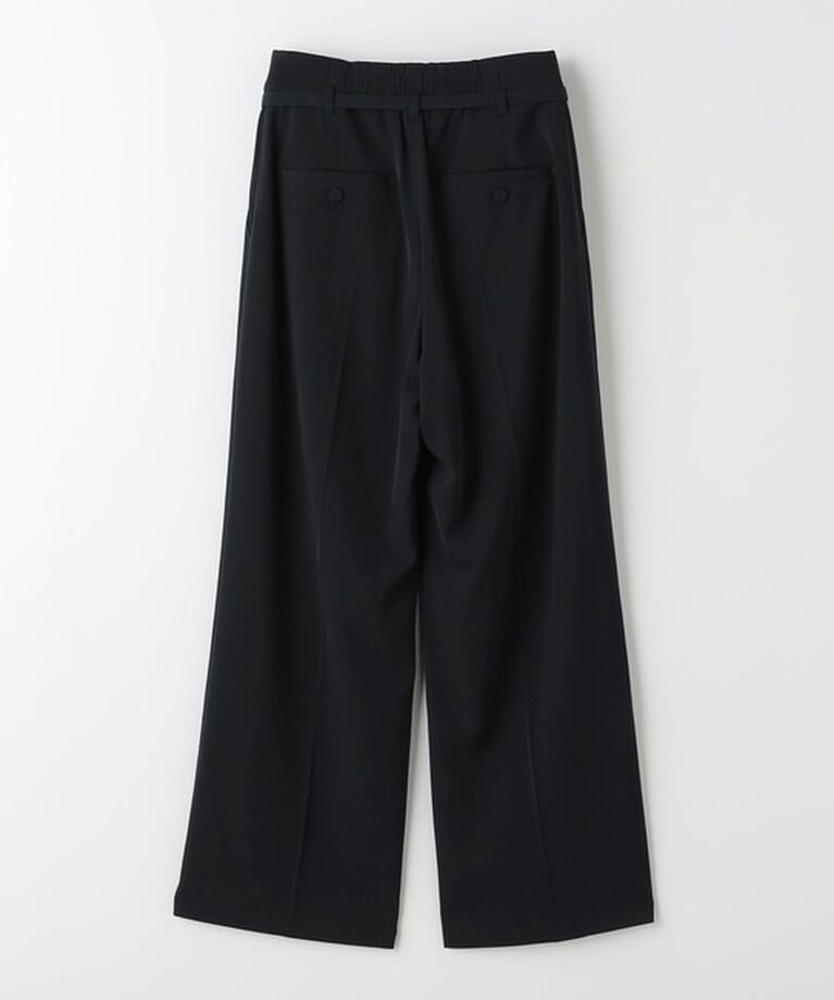 UNITED ARROWS green label relaxing「サラフール ベルト ワイド パンツ -マシンウォッシャブル・ストレッチ・UVカット-」|スラックス|