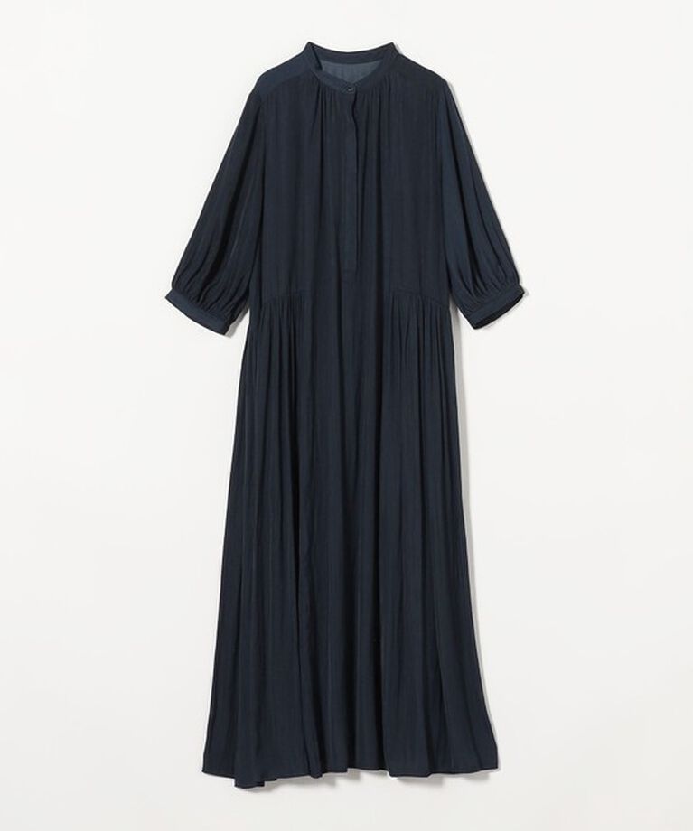 UNITED ARROWS green label relaxing「サテン ギャザー ショートスリーブ ワンピース」|ワンピース|