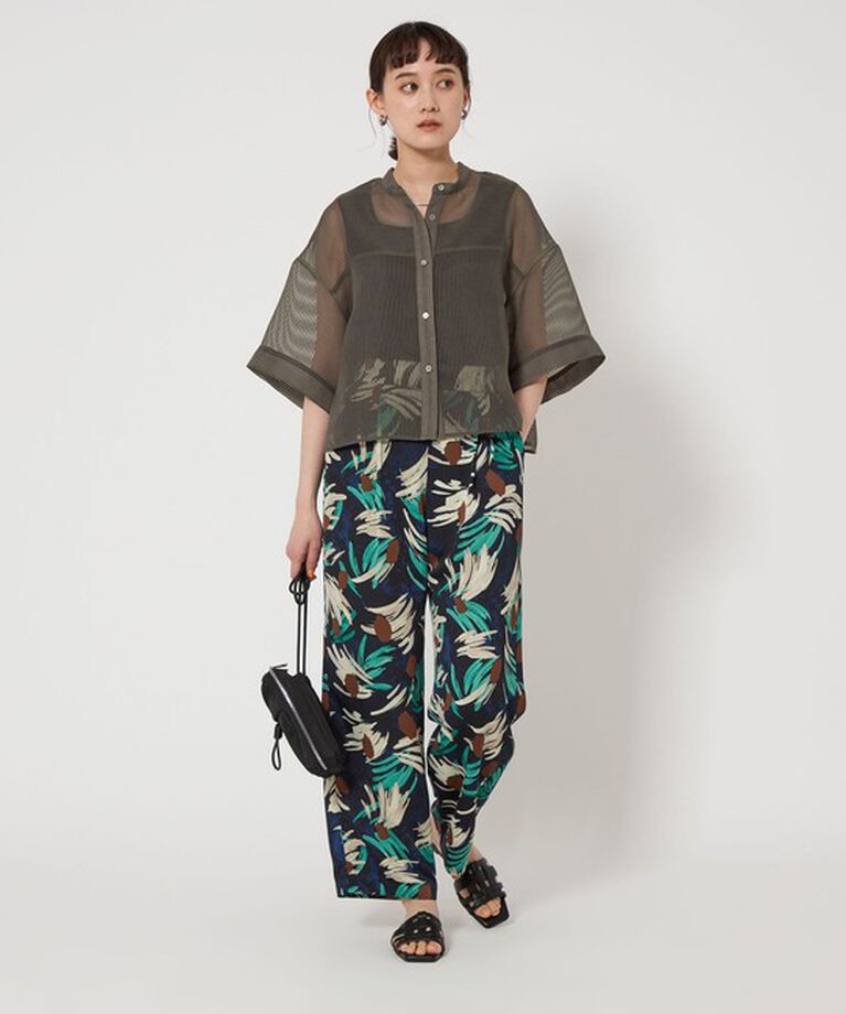 UNITED ARROWS green label relaxing「シアー コードレーン ハーフスリーブ シャツ」|シャツ・ブラウス|
