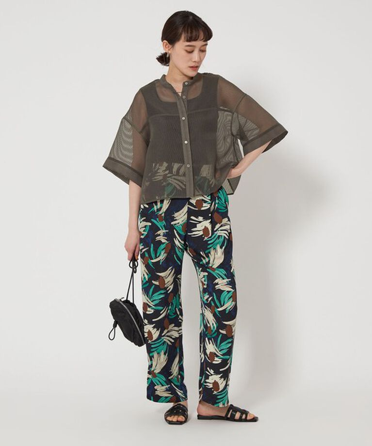 UNITED ARROWS green label relaxing「シアー コードレーン ハーフスリーブ シャツ」|シャツ・ブラウス|