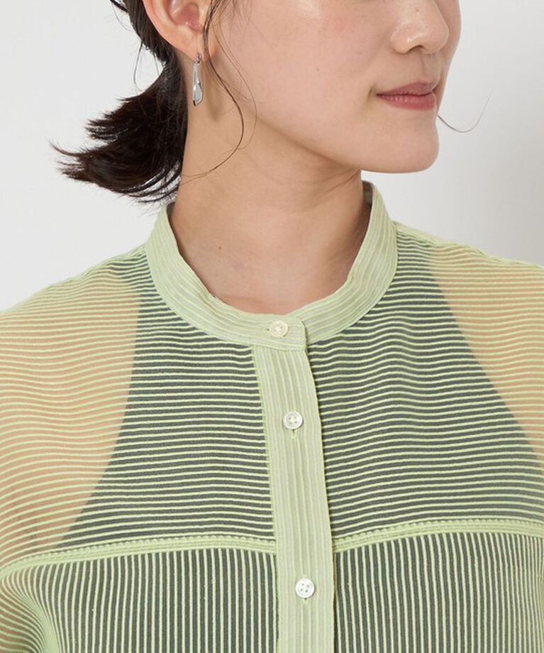 UNITED ARROWS green label relaxing「シアー コードレーン ハーフスリーブ シャツ」|シャツ・ブラウス|