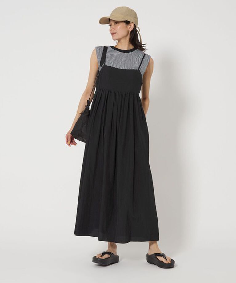 UNITED ARROWS green label relaxing「［size SHORT/TALLあり］ベア キャミソール ワンピース -撥水-」|ワンピース|BLACK