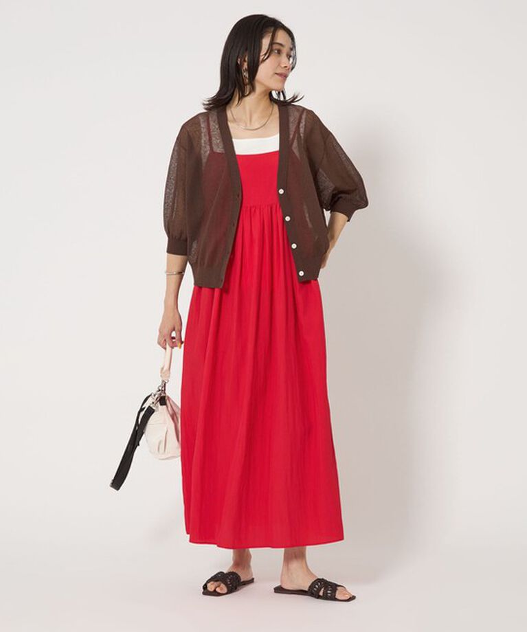 UNITED ARROWS green label relaxing「［size SHORT/TALLあり］ベア キャミソール ワンピース -撥水-」|ワンピース|RED