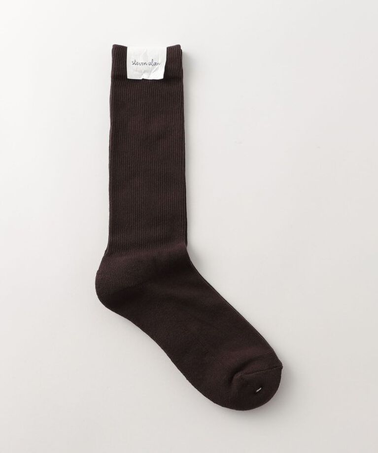 STEVEN ALAN「＜Steven Alan＞ ミドル ホーズ ソックス」|ソックス|DK.BROWN