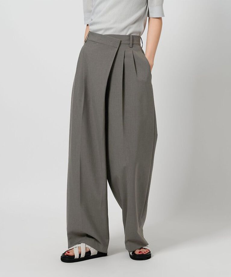 BEAUTY&YOUTH UNITED ARROWS「ポプリン 2タック ラップパンツ -ウォッシャブル-」|スラックス|