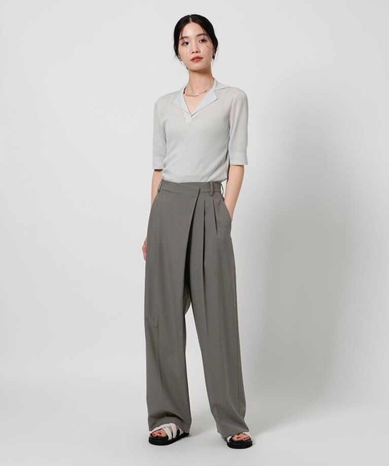 BEAUTY&YOUTH UNITED ARROWS「ポプリン 2タック ラップパンツ -ウォッシャブル-」|スラックス|