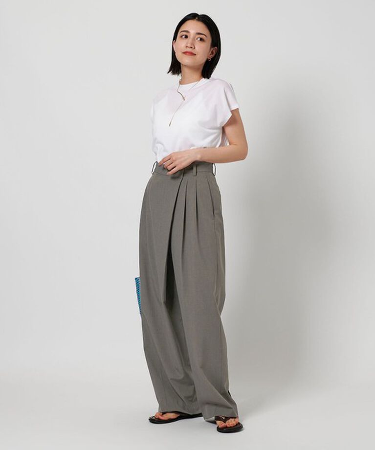BEAUTY&YOUTH UNITED ARROWS「ポプリン 2タック ラップパンツ -ウォッシャブル-」|スラックス|
