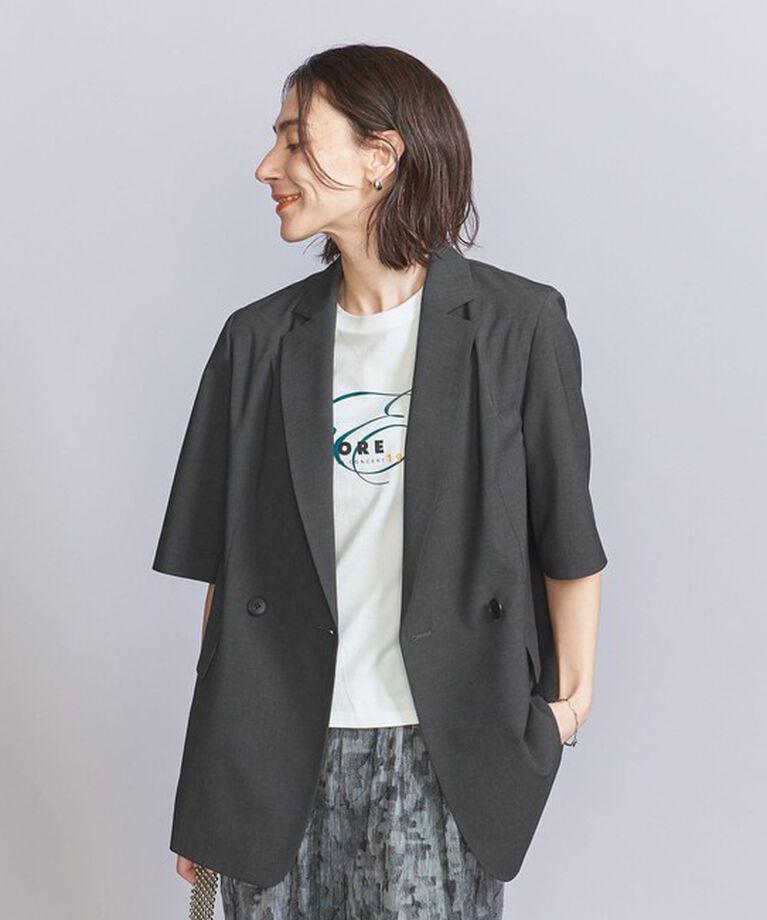 BEAUTY&YOUTH UNITED ARROWS「ハーフスリーブ ジャケット」|テーラードジャケット|