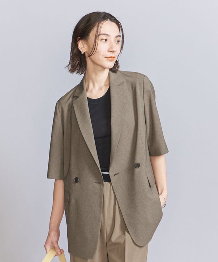 BEAUTY&YOUTH UNITED ARROWS「ハーフスリーブ ジャケット」|テーラードジャケット|