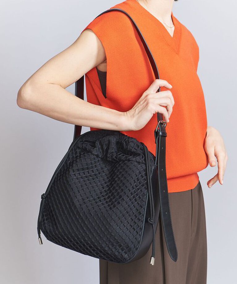 BEAUTY&YOUTH UNITED ARROWS「レザーライク×メッシュ コンビ ショルダーバッグ」|ショルダー・メッセンジャー|