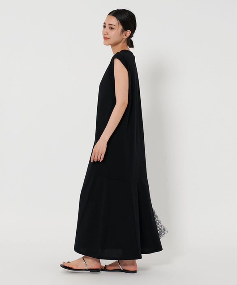 BEAUTY&YOUTH UNITED ARROWS「【WEB限定 Wardrobe DAILY MINIMAL】ティアード フレンチスリーブワンピース ー接触冷感/ウォッシャブルー」|ワンピース|
