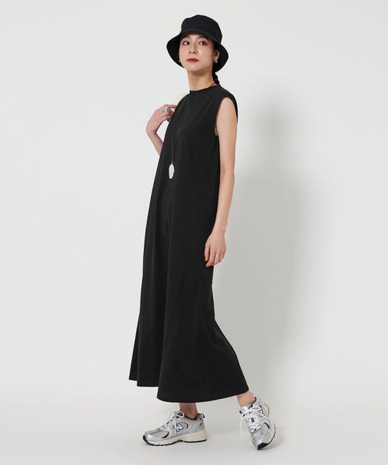 BEAUTY&YOUTH UNITED ARROWS「【WEB限定 Wardrobe DAILY MINIMAL】ティアード フレンチスリーブワンピース ー接触冷感/ウォッシャブルー」|ワンピース|