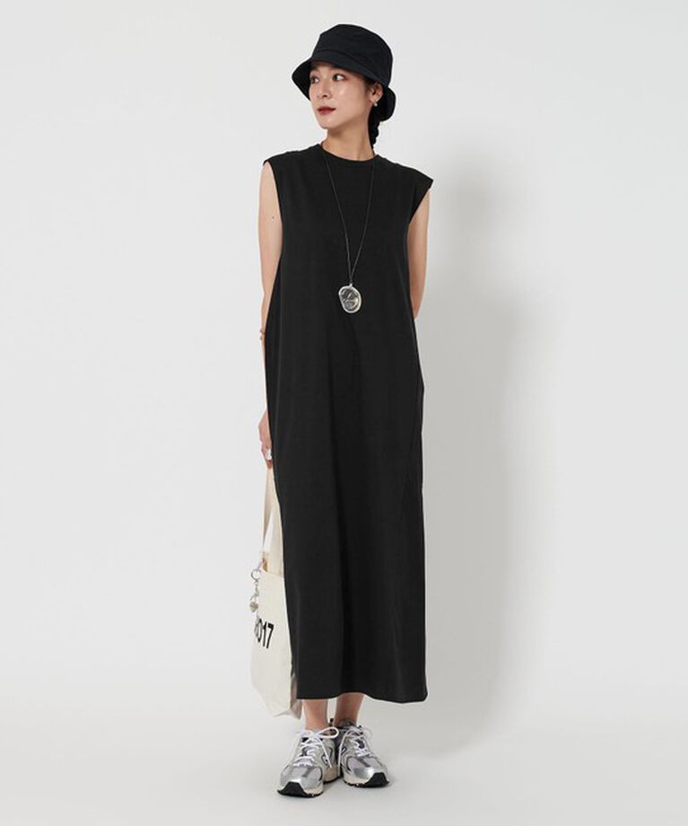 BEAUTY&YOUTH UNITED ARROWS「【WEB限定 Wardrobe DAILY MINIMAL】ティアード フレンチスリーブワンピース ー接触冷感/ウォッシャブルー」|ワンピース|