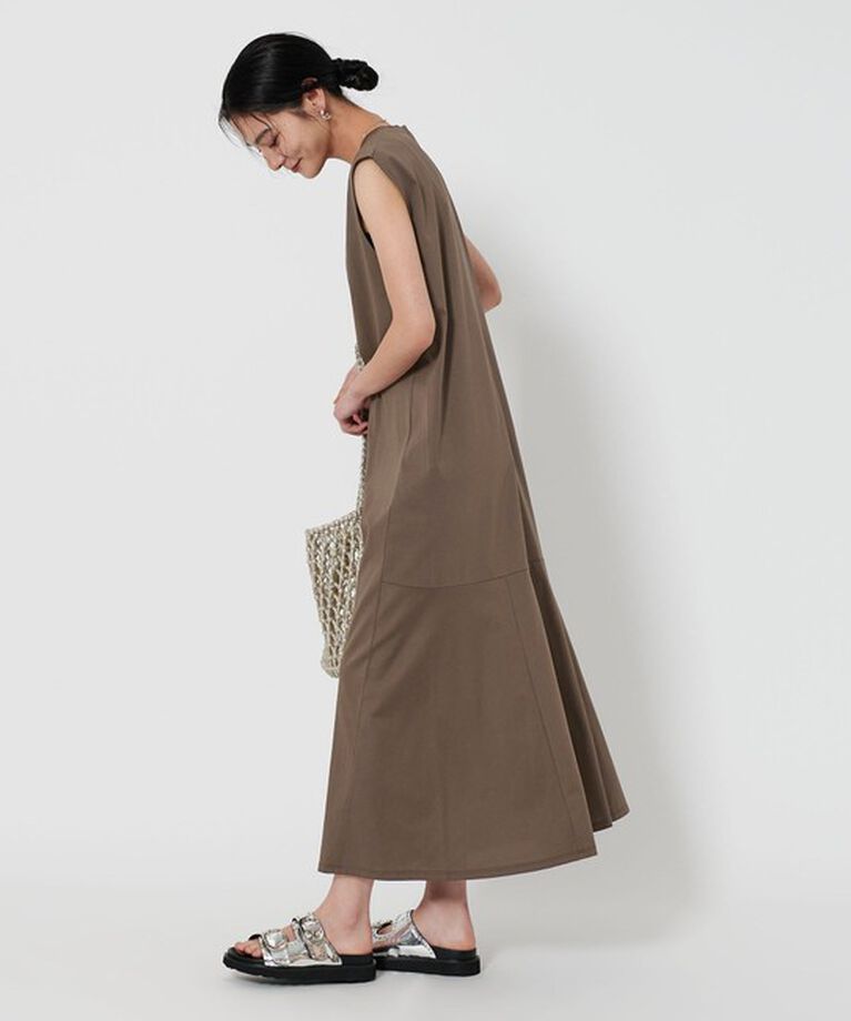 BEAUTY&YOUTH UNITED ARROWS「【WEB限定 Wardrobe DAILY MINIMAL】ティアード フレンチスリーブワンピース ー接触冷感/ウォッシャブルー」|ワンピース|